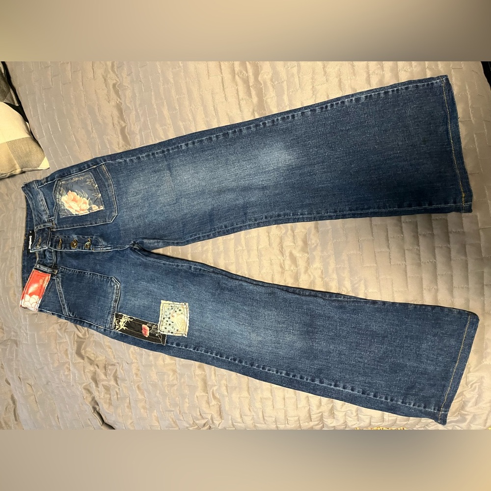 Wide leg, high rise jeans